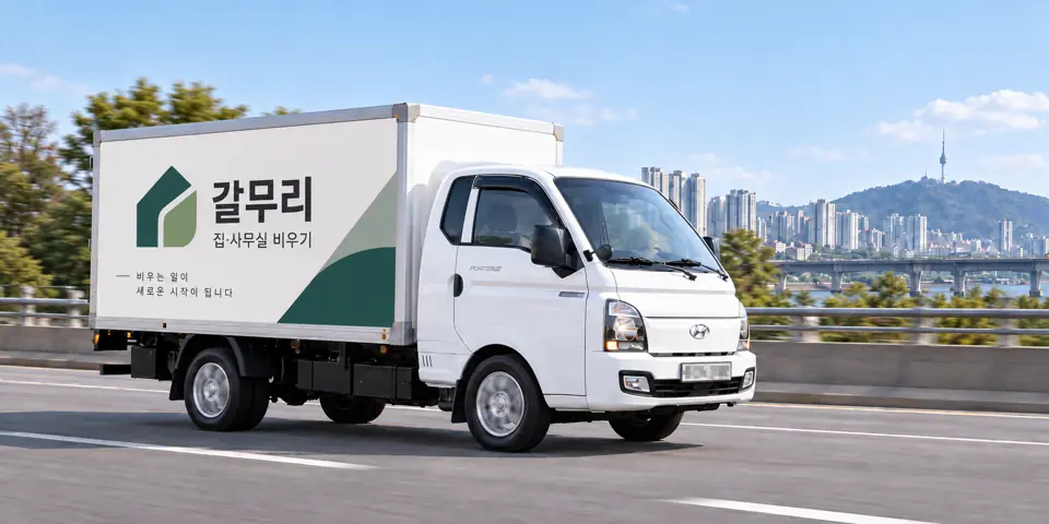 갈무리 작업 차량을 그린 그림, 회정동 유품정리